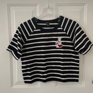 Striped cropped top